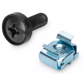   M6 Kosáranya és rack csavar készlet 50db/csomag, fekete csavar