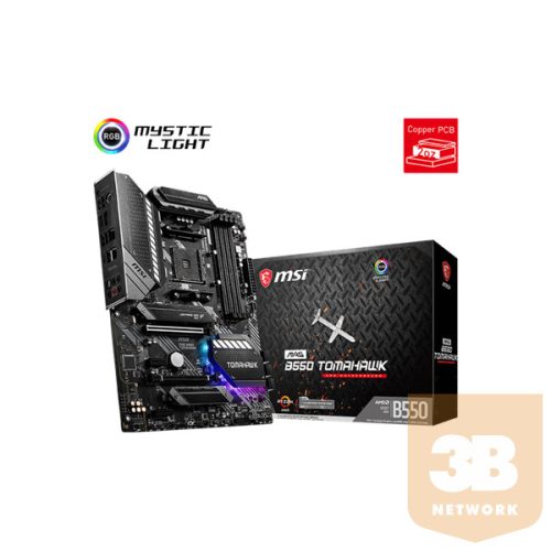 MSI Alaplap AM4 MAG B550 TOMAHAWK AMD B550, ATX