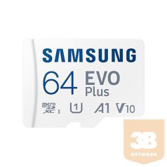   Samsung MicroSD kártya - 64GB MB-MC64KA/EU (MicroSDXC, Class10, UHS-I U3, R130MB/s, 64GB)