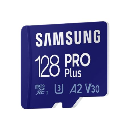 SAMSUNG PRO Plus 128GB mamóriakártya microSD + adapter Class10 160MB/s olvasás 120MB/s írás