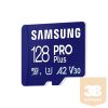 SAMSUNG Memóriakártya, PRO Plus microSDXC kártya 128GB, CLASS 10, UHS-I, U3, V30, A2, + Adapter, R180/W130