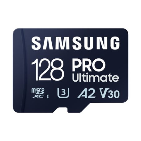 SAMSUNG Memóriakártya, PRO Ultimate with Reader 128GB, Class 10, V30, A2, Grade 3 (U3), R200/W130, +Adapter