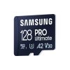 SAMSUNG Memóriakártya, PRO Ultimate with Reader 128GB, Class 10, V30, A2, Grade 3 (U3), R200/W130, +Adapter