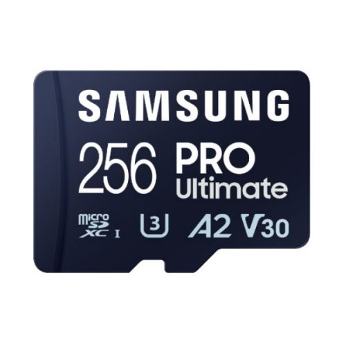 SAMSUNG Memóriakártya, PRO Ultimate with Reader 256GB, Class 10, V30, A2, Grade 3 (U3), R200/W130, +Adapter