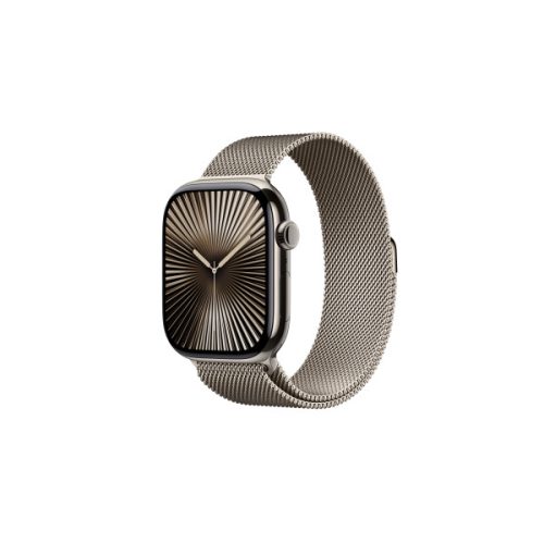 Apple Watch S10 Cellular 46mm Natural Titanium Case with Natural Milanese Loop - S/M