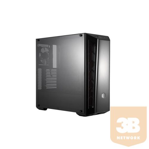 COOLER MASTER Ház Midi ATX MasterBox MB520 Tápegység nélkül, Fekete Üvegfalú