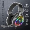 Spirit of Gamer Fejhallgató - ELITE H40 Black (MultiPlatform, RGB, 3.5mm Jack, mikrofon, hangerőszabályzó, nagy-párnás)