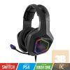 Spirit of Gamer Fejhallgató - ELITE H50 Black (MultiPlatform, RGB, 3.5mm Jack, mikrofon, hangerőszabályzó, nagy-párnás)