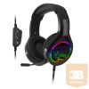 Spirit of Gamer Fejhallgató - PRO-H8 RGB (MultiPlatform, mikrofon, 3.5mm jack, hangerőszabályzó, 2m kábel, fekete)