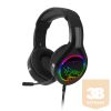 Spirit of Gamer Fejhallgató - PRO-H8 RGB (MultiPlatform, mikrofon, 3.5mm jack, hangerőszabályzó, 2m kábel, fekete)