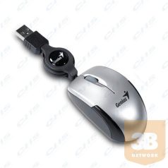   GENIUS Vezetékes egér optikai Micro Traveler USB Ezüst 1200dpi