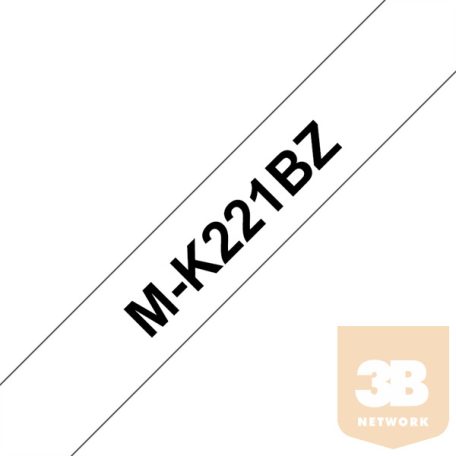 BROTHER Címke MK221BZ, Fehér alapon fekete, 9mm széles, 8m