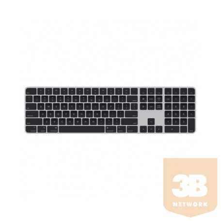 Apple Magic Keyboard (2022) Touch ID-val és számbillentyűzettel - HU - Fekete billentyűk