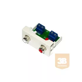 45 rendszer 2RCA sorkapcsos Vörös fehér 1modult foglal