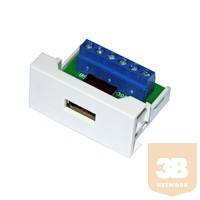 45 rendszer USB modul Agyári csatlakozoaljzat sorkapocs 5+1pin bekötés