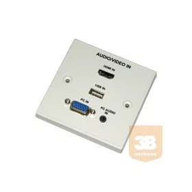 multimédiás előlap HDMI (90°), USB, VGA, 3,5 jack