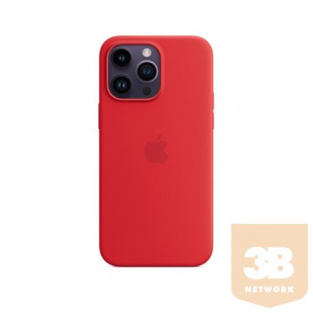 Apple iPhone 14 Pro Max MagSafe rögzítésű szilikontok - (PRODUCT)RED