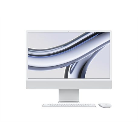 Apple iMac 24" Retina, 4.5K : Apple M3 8C CPU/10C GPU, 8GB/256GB - Ezüst