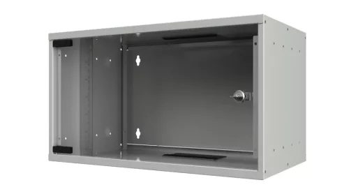 Mirsan 4U 19" fali rack szekrény 535x300 mm, világosszürke, lapraszerelt