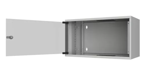 Mirsan 4U 19" fali rack szekrény 535x300 mm, világosszürke, lapraszerelt