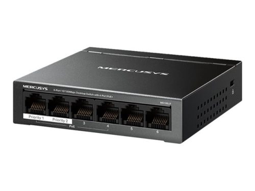 TP-LINK 6-Port 10/100 Mbps Desktop Switch with 4-Port PoE+ PORT 4x 10/100 Mbps PoE+ Ports 2x 10/100 Mbps Non-PoE Ports