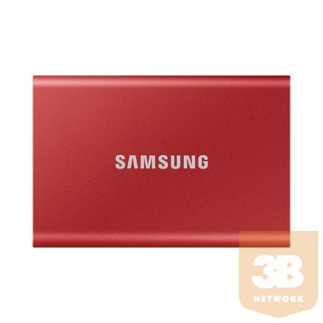 Samsung Külső SSD 1TB - MU-PC1T0R/WW (T7 Touch external, piros, USB 3.2, 1TB)