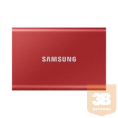   Samsung Külső SSD 500GB - MU-PC500R/WW (T7 Touch external, piros, USB 3.2, 500GB)