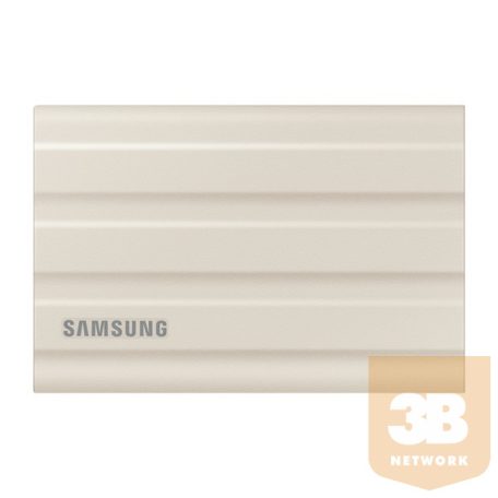 Samsung Külső SSD 2TB - MU-PE2T0K/EU (T7 Shield external, beige, USB 3.2, 2TB)