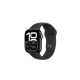 Apple Watch S10 GPS 42mm Jet Black Alu Case with Black Sport Band - S/M