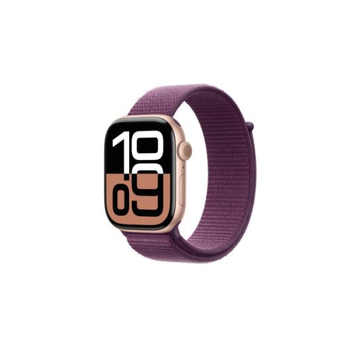 Apple Watch S10 GPS 46mm Rose Gold Alu Case with Plum Sport Loop