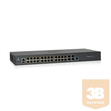 Cambium Networks, cnMatrix EX2028-P, Intelligent Ethernet PoE Switch, 24 1G and 4 SFP+ fiber ports - L3, EU power cord