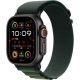 Apple Watch Ultra2 v2 Cellular 49mm Black Titanium Case with Dark Green Alpine Loop - Large