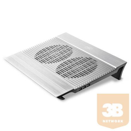 DeepCool Notebook Hűtőpad 17"-ig - N8 (25.1dB; max. 160,89 m3/h; 2x14cm, 4xUSB3.0, RGB)