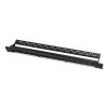 NET LogiLink 19" patch panel 24 Keystone jack csatlakozóhoz, 1U, terheletlen, fekete