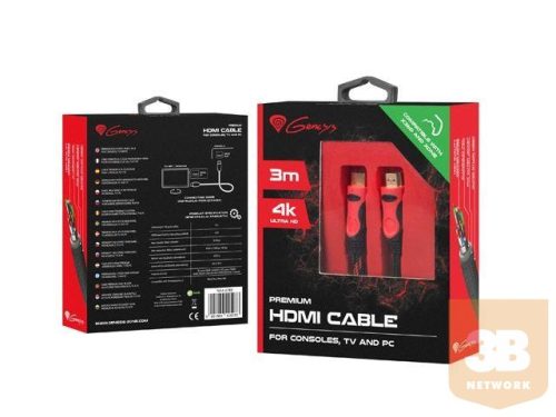 Genesis kábel HDMI-HDMI v1.4 High Speed XBOX ONE/XBOX 360 3M 4K Premium