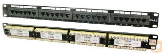 LOGILINK - Patch panel UTP CAT6, 24-portos, fekete