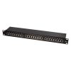 NET LogiLink Cat.6 patch panel 24-port 19" STP, fekete, EconLine