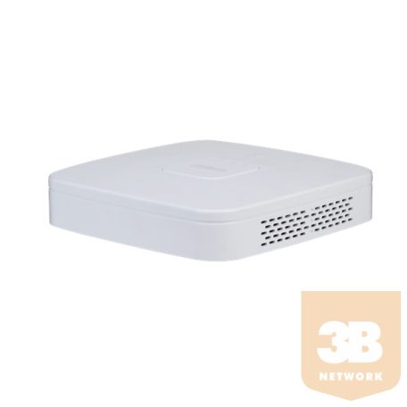 Dahua NVR Rögzítő - NVR4104-P-4KS2/L (4 csatorna, H265, 80Mbps rögzítési sávszélesség, HDMI+VGA, 2xUSB, 1x Sata)