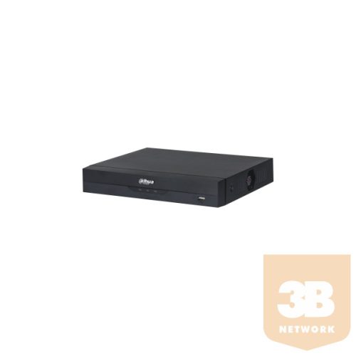 Dahua NVR Rögzítő - NVR4108HS-8P-EI (8 csatorna, 16MP, H265+, 8port PoE, 80Mbps, HDMI+VGA, 2xUSB, 1xSata, AI)