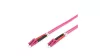 Digitus Optikai patch kábel LC-LC 50/125 OM4 duplex 2 m Violet 2 mm LSZH Cable