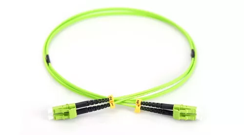 Optikai patch kábel LC-LC 50/125 OM5 duplex 5 m Zöld 2 mm LSZH kábel