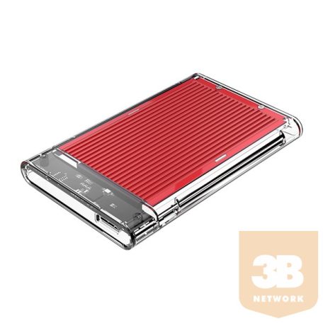 Orico Külső HDD/SSD Ház 2.5" - 2179U3-RD (USB-A 3.0, Max.: 4TB, piros)