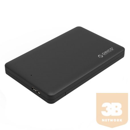 Orico Külső HDD/SSD Ház 2.5" - 2577U3-BK (USB-A, Max.: 9,5 mm, Max.: 4TB, fekete)