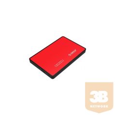   Orico Külső HDD/SSD Ház 2.5" - 2588US3-V1-RD (USB-A, Max.: 9,5 mm Max.: 4TB, piros)