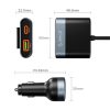 ORICO autós töltő - CC-98AC-BK-BP (Szivargyújtós, hoszabbítóval, 2xUSB-A+2xUSB-C, fekete)