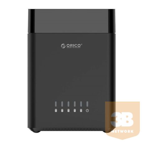 Orico Külső HDD tároló 3.5" - DS500U3-EU-BK (5 fiók, USB-A 3.0, Max.: 5x16TB, fekete)