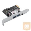 Orico PCI-E bővítőkártya - PNU-2A1C-BK (PCI-E x1, Kimenet: 2x USB-A 3.0 + USB-C)