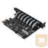 Orico PCI-E bővítőkártya - PVU3-7U (PCI-E x1, Kimenet: 7xUSB-A 3.0)