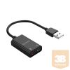 Orico külső hangkártya - SKT2-BK (Bemenet: USB2.0, Kimenet: 2x 3,5mm Jack: Hang/Mikrofon)