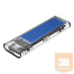   Orico Külső ház 2,5" - NVMe M.2 SSD Enclosure (USB3.1 Type-C -> NVMe, Max.: 2TB, 10 Gbps, kék)